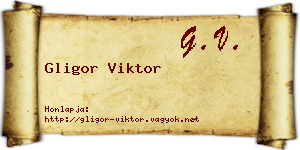 Gligor Viktor névjegykártya